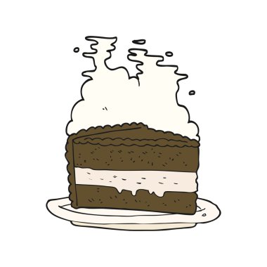 serbest çizilmiş karikatür kek