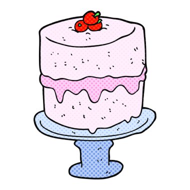 serbest çizilmiş karikatür kek