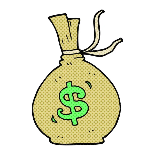 Saco de desenhos animados de dinheiro — Vetor de Stock