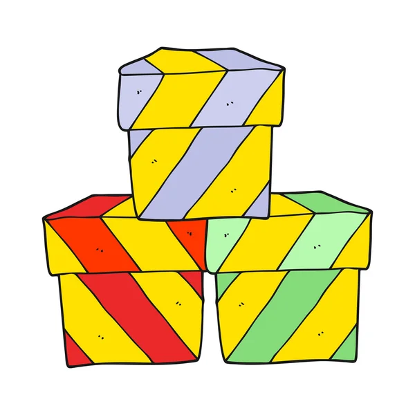 Cartoon-Geschenkboxen — Stockvektor