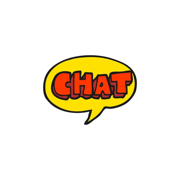Cartoon chat symbol — Stock Vector