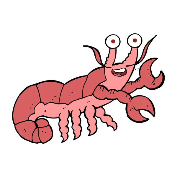 Freehand drawn cartoon lobster — Stock Vector