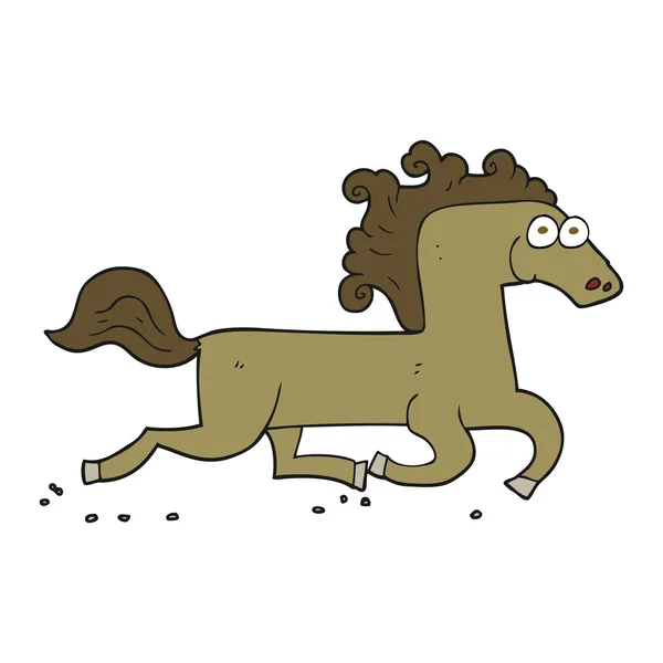 Kreslený běžecký kůň — Stockový vektor