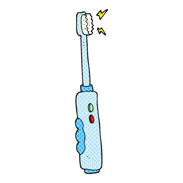 Cartoon bruisende elektrische tandenborstel — Stockvector