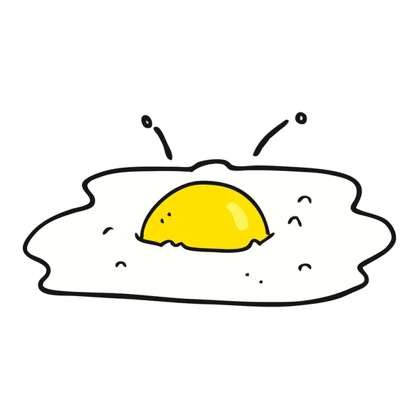 Cartoon fried egg — Stock Vector