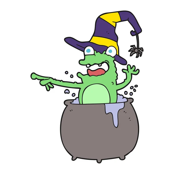 Kreslený žabák halloween — Stockový vektor