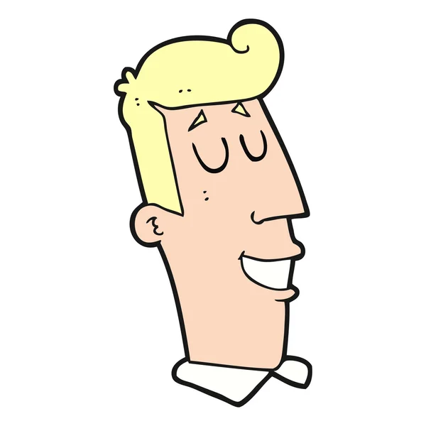 Cartoon Grijnzende man — Stockvector