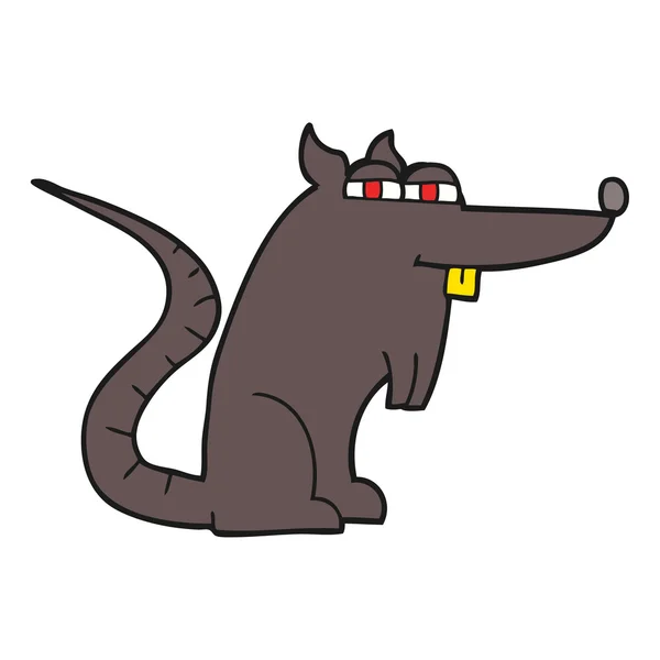 Dibujos animados rata malvada — Archivo Imágenes Vectoriales