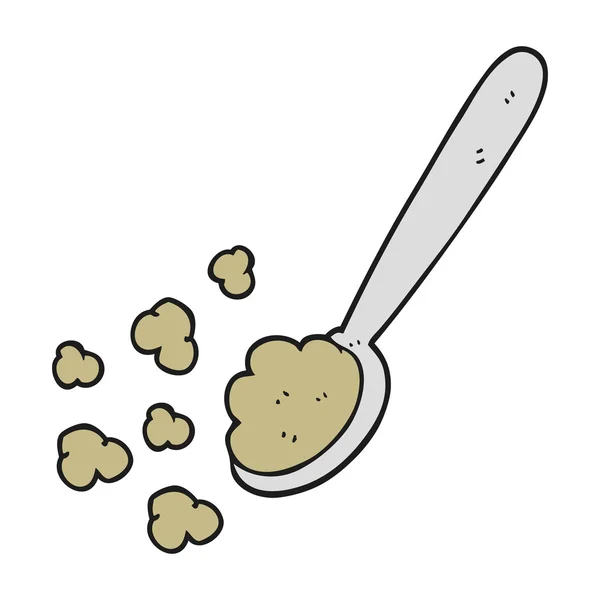 卡通一汤匙的食物 — 图库矢量图片
