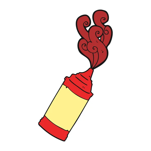Cartoon ketchup bottle — Stock Vector
