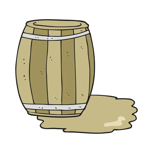 Barril de dibujos animados de cerveza — Vector de stock