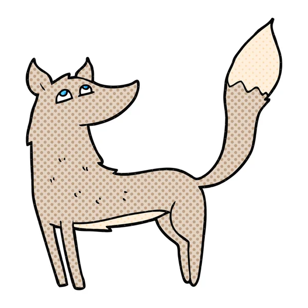 Lobo de dibujos animados dibujado a mano alzada — Archivo Imágenes Vectoriales