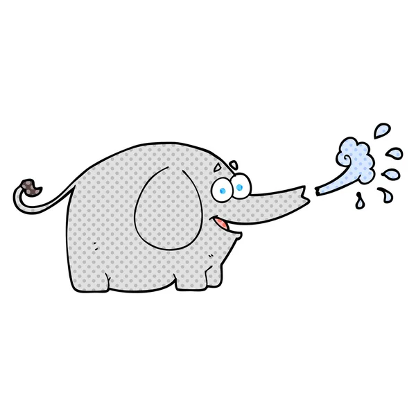 Dibujos animados elefante chorros de agua — Archivo Imágenes Vectoriales