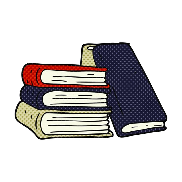 Cartoon stack of books — Stock Vector
