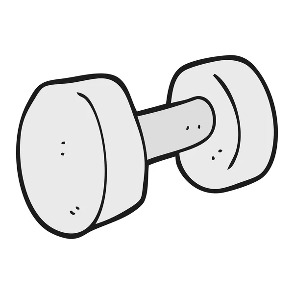 Freehand drawn cartoon dumbbell — Stock Vector