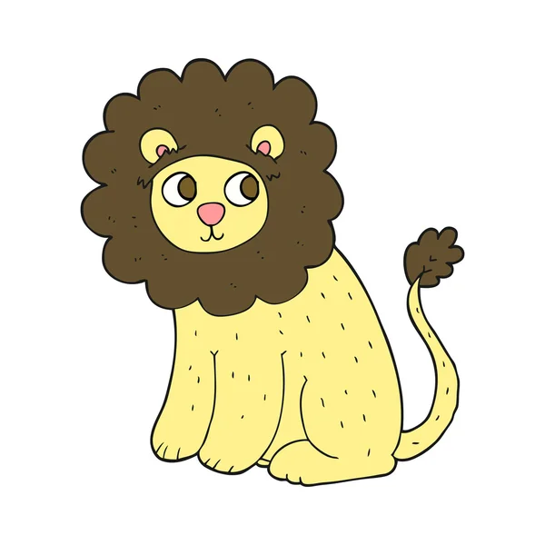 Χαριτωμένο λιοντάρι κινουμένων σχεδίων — Διανυσματικό Αρχείο
