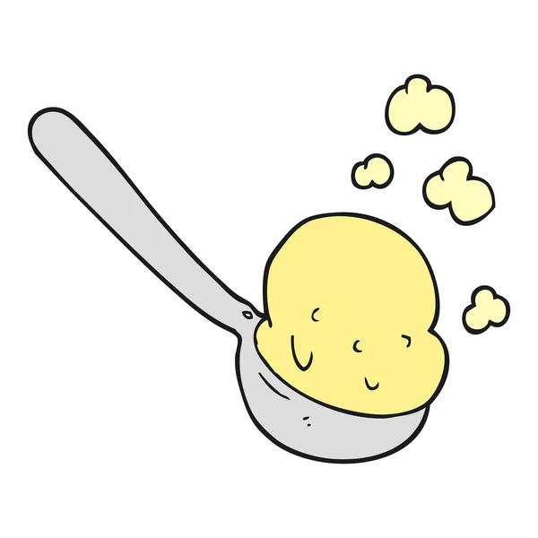 Caricatura cucharada de helado — Vector de stock