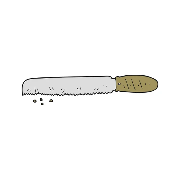 Cuchillo de pan de dibujos animados — Vector de stock