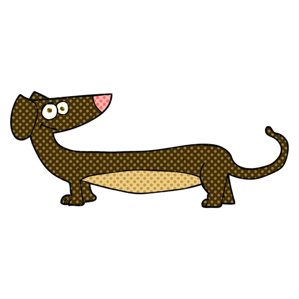 A mano alzada dibujado dachshund de dibujos animados — Archivo Imágenes Vectoriales