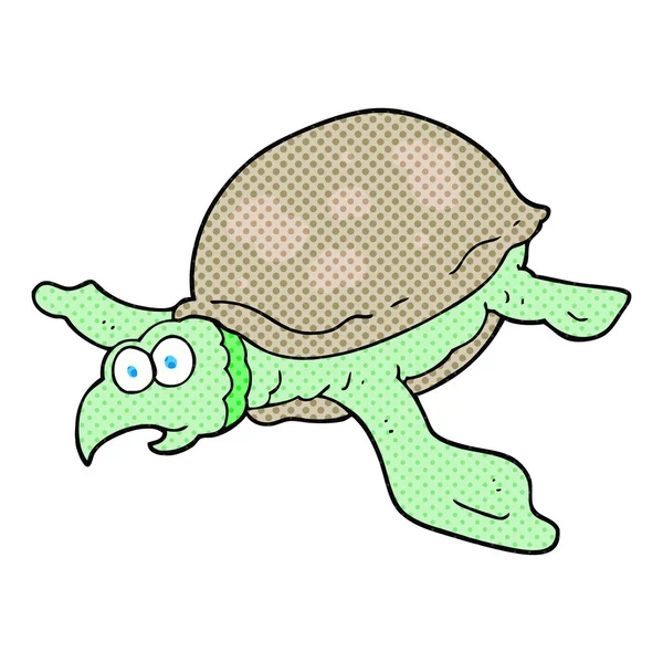 Freihand gezeichnete Cartoon-Schildkröte — Stockvektor