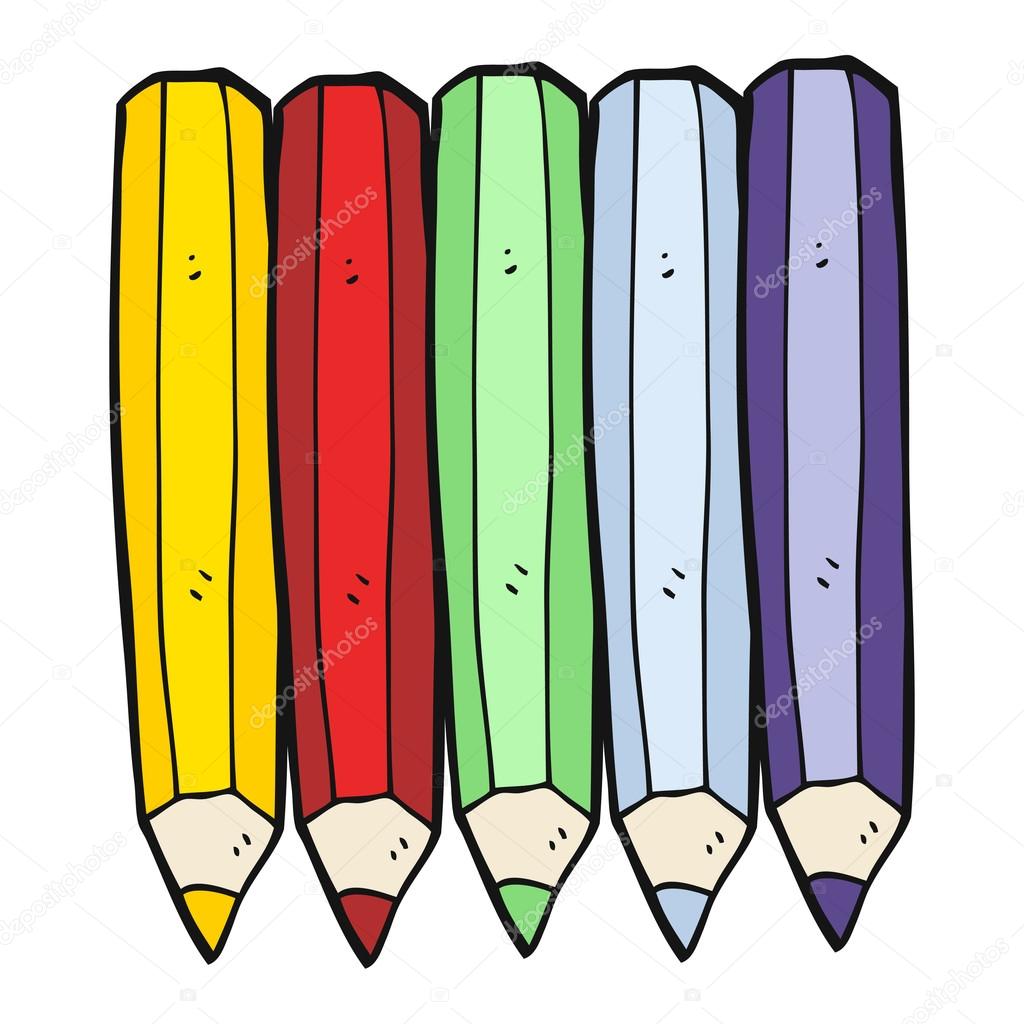 Cartoon color pencils — Stock Vector © lineartestpilot 96440620