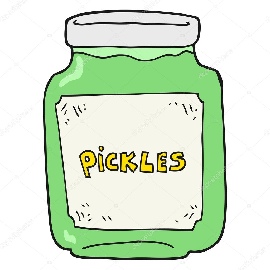 Cartoon pickle jar — Stock Vector © lineartestpilot 96446672