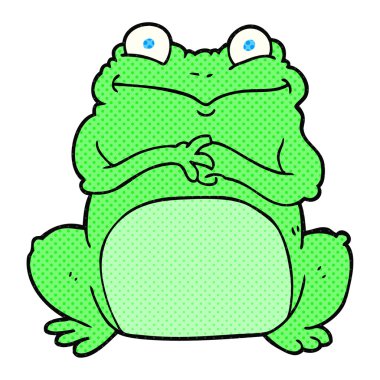 karikatür komik kurbağa