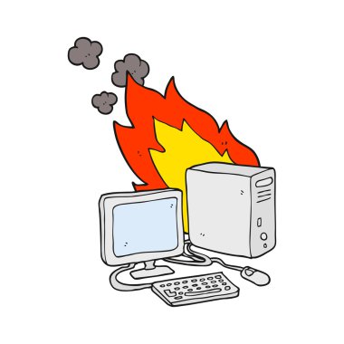 serbest çizilmiş karikatür bilgisayar