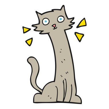 serbest çizim karikatür kedi