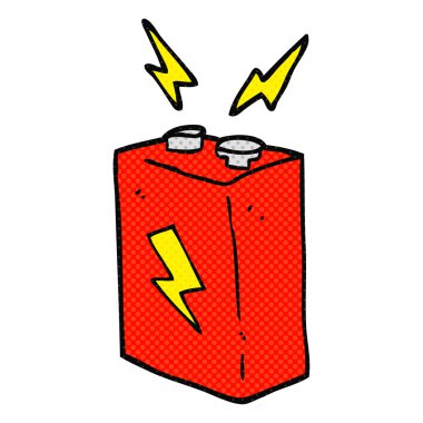 serbest çizilmiş karikatür pil