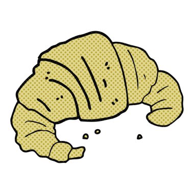 serbest çizilmiş karikatür kruvasan