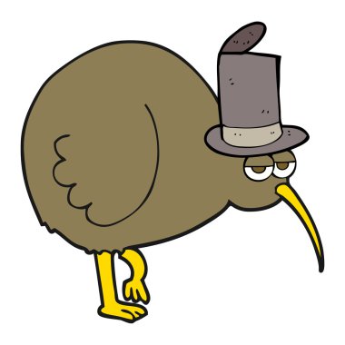 karikatür kiwi kuşu