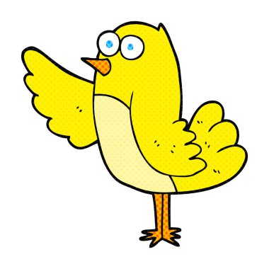 serbest çizilmiş karikatür kuş