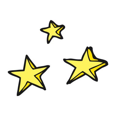 çizgi film dekoratif yıldız doodle