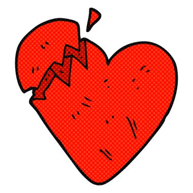 kırık kalp karikatür