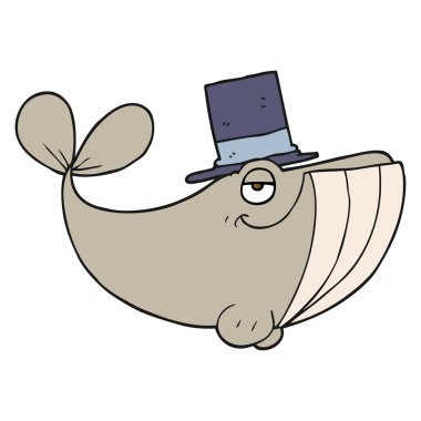 çizgi film balina üst şapka