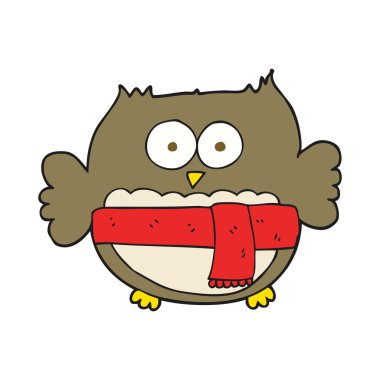 sevimli çizgi film baykuş