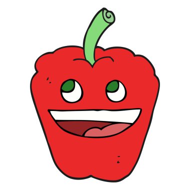 serbest çizilmiş karikatür biber