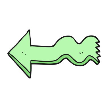 karikatür işaret eden oku