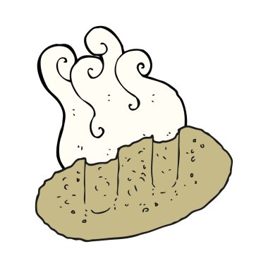 serbest çizilmiş karikatür ekmek