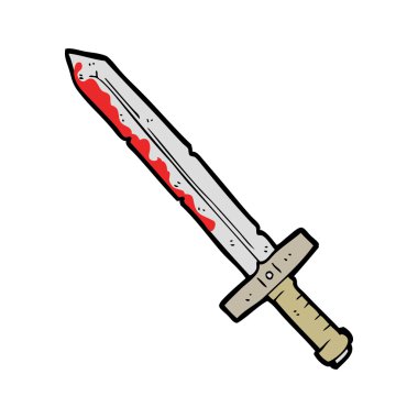 karikatür kanlı kılıç