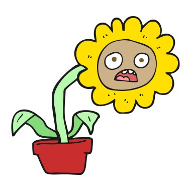 çizgi film üzgün çiçek