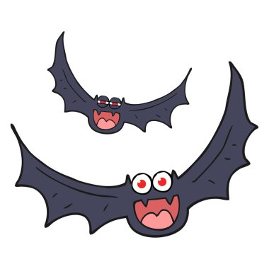 Çizgi film halloween yarasalar