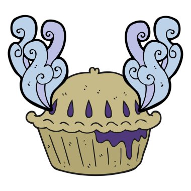 serbest çizilmiş karikatür pasta