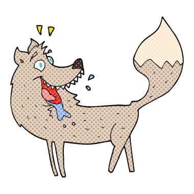 serbest el çekilmiş çizgi film kurt