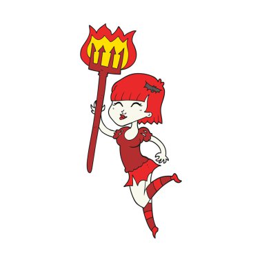 Çizgi film şeytan kızı.