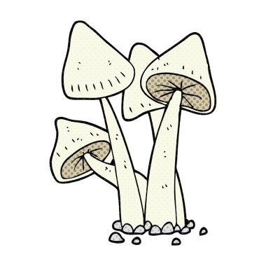 serbest çizilmiş karikatür mantar