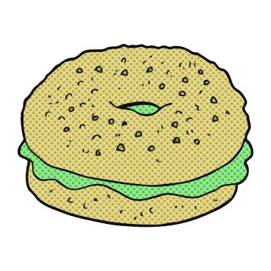 serbest çizilmiş karikatür simit