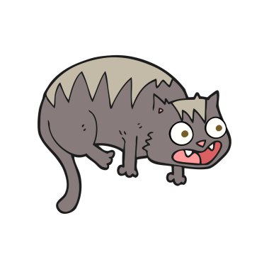 serbest çizilmiş karikatür kedi