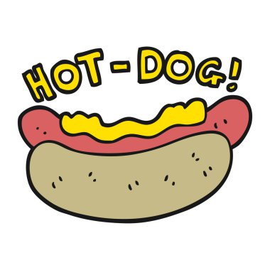 serbest çizim karikatür hotdog